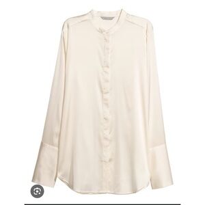 H&M Cream Button-Up Blouse